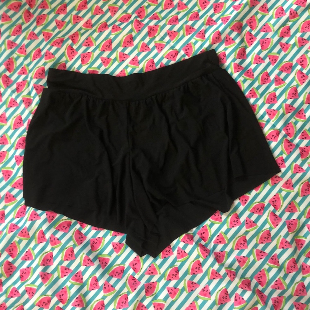 black swim shorts with swim bottom liner
